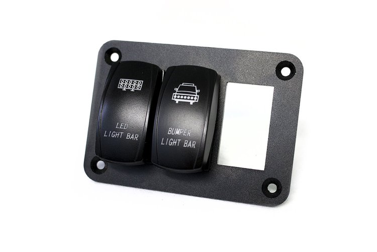 RS3PRS Aluminum Rocker Switch Mounting Panel, Fits 3 Rocker Switches