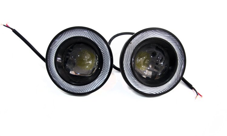 RS-3W-FOG Universal Round 3 in. Fog Projector Kit, w/ White Halo Ring