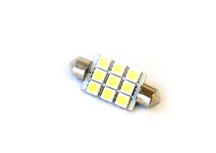 RS-42MM-W-5050 42 mm 5050 LED 9 Chip Bulbs, White