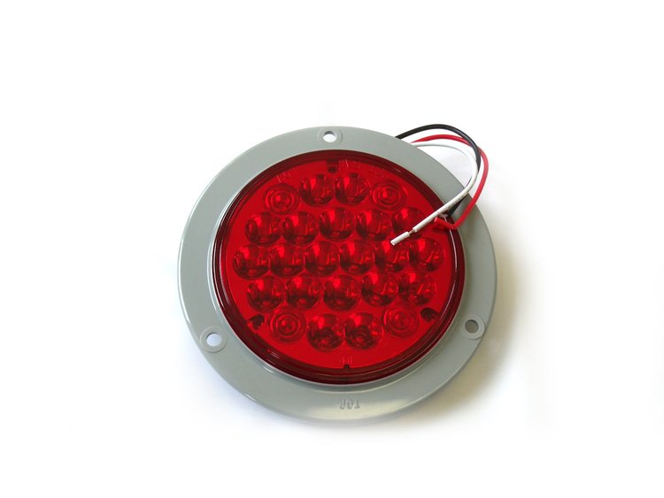 RS-4-3HR Truck & Trailer LED 4 in. Round Red, w/ 3 Hole Mount