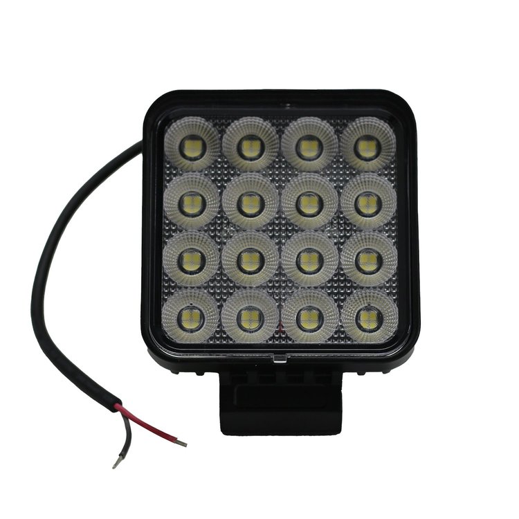 RS4IQ64WS 4.25 in. 64W - Square IQ-Series Auxiliary LED Flood Beam Light, Industrial-Grade Quadruplex Optical System