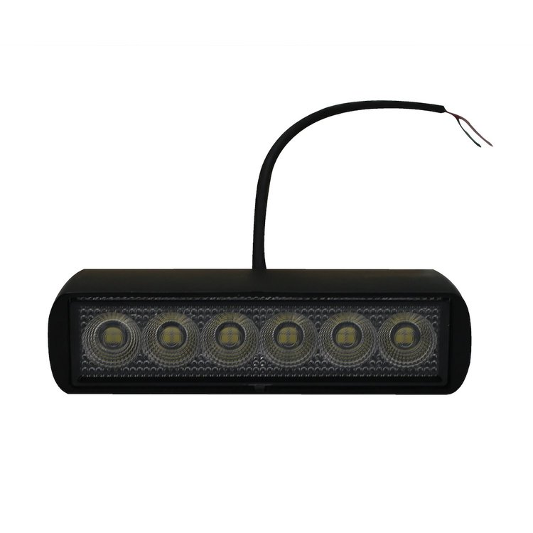 RS6IQ24W 6 x 1.5 in. 24W - Rectangle IQ-Series Auxiliary LED Flood Beam Light, Industrial-Grade Quadruplex Optical System