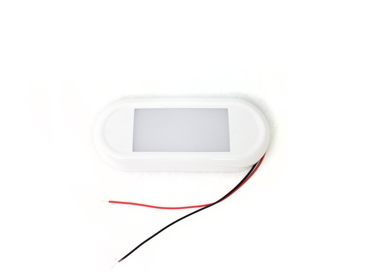 RS9102VS Vehicle Switch 12W - Oval LED Interior SMART TOUCH Light, 10-30V Range, IP67, Flush Mount & bracket