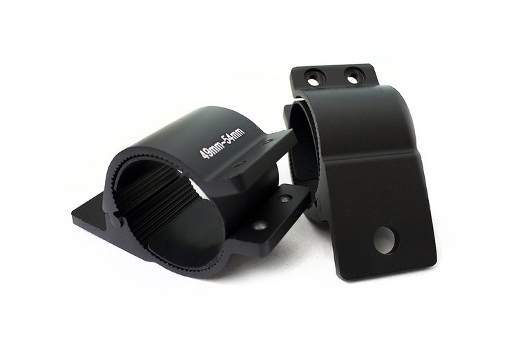 RSBKU03 1.93 to 2.13 in., 49-54 mm Univeral Light Bar Clamp Bracket, w/ Rubber Gasket, Pair