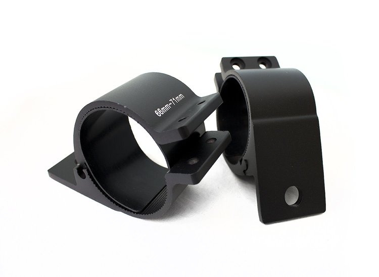 RSBKU04 2.6 to 2.8 in., 66-71 mm Univeral Light Bar Clamp Bracket, w/ Rubber Gasket, Pair