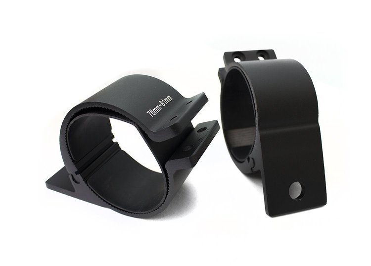 RSBKU05 3.0 to 3.2 in., 76-81 mm Univeral Light Bar Clamp Bracket, w/ Rubber Gasket, Pair