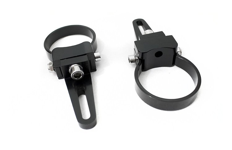 RSBKU11 2.0 in., 51 mm Universal Black Light Bar Clamp, w/ Stainless Steel Screw, Pair