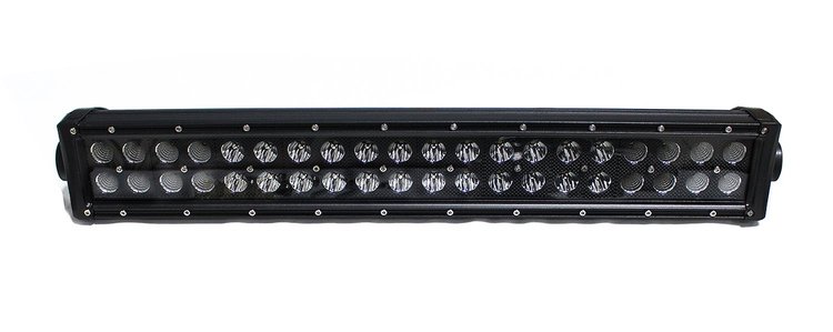 RSBO120 BLACKED OUT-Series 20 in. Straight Light Bar, Double Row, Silver Combo-Flood/Beam, 120W