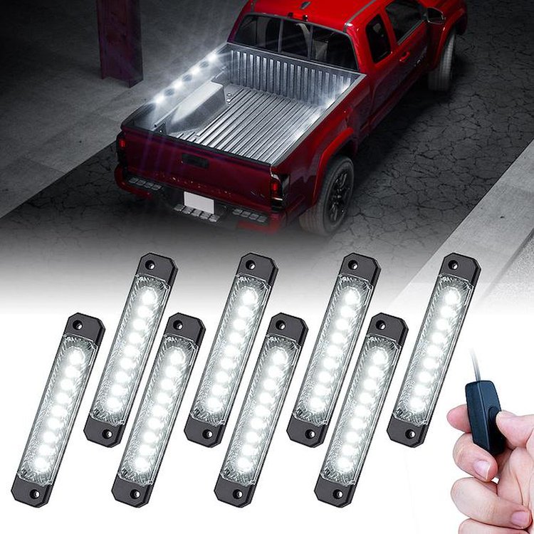 RSBRW 72-LED Super-Bright 8-Pod LED Bed Rail Lighting Complete System , WHITE