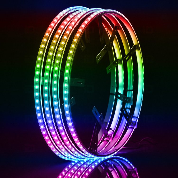 RSCSWL14-C ColorSMART Bluetooth Controlled 14 in. LED Wheel Light Kits, w/16 Million colors, w/Chasing Functions, w/Turn & Brake