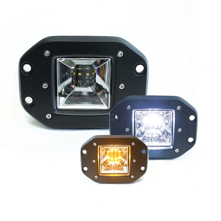 RSE12KA Lighting 2-Function LED Flush Mount-Style, Fitsward Light, White/Amber, White Hi-Power Fog / Amber Turn Signal