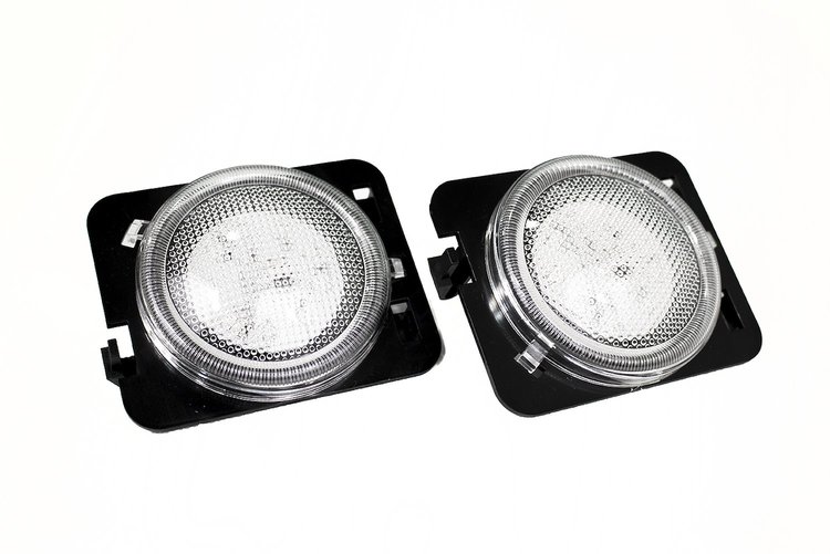 RSJ12SLT Front Side Marker LEDs, 2007-2017 Jeep Wrangler, w/ Clear Lens, 4W 80 Lumens, Pair