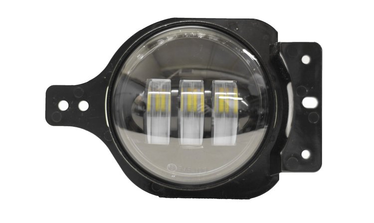 RSJL1804 Blacked Out-Series LED Fog Light Kit, 2018+ Jeep Wrangler JL, w/ Custom Fit Brackets, Pair