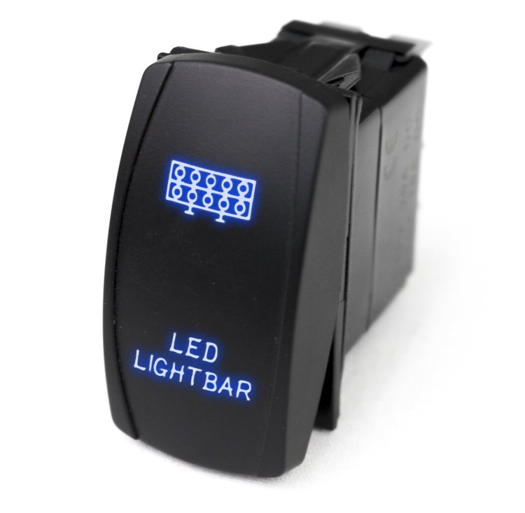 RSLE21B LED Rocker Switch, w/ Blue LED Radiance, LED Light Bar