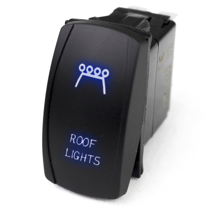 RSLJ15B LED Rocker Switch, w/ Blue LED Radiance, Roof Lights