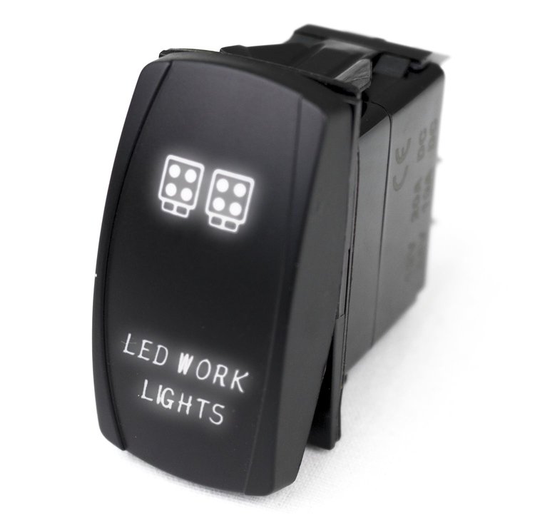 RSLJ36W LED Rocker Switch, w/ White LED Radiance, LED Work Lights