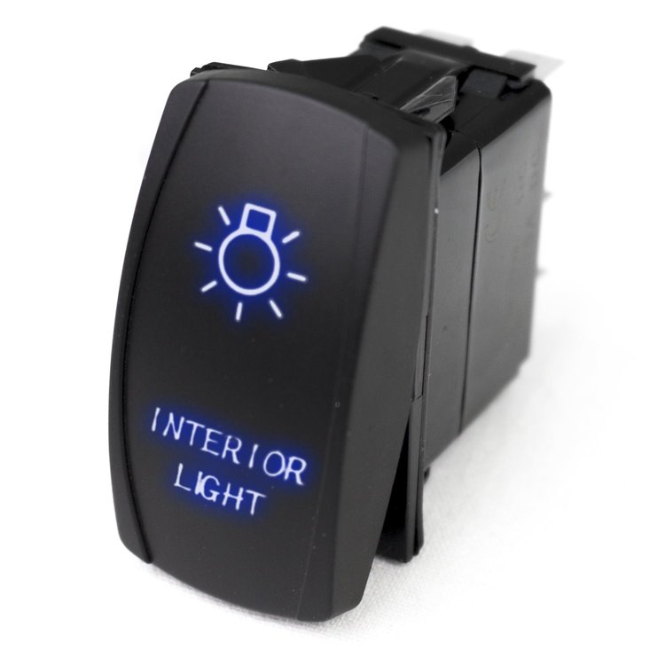RSLJ57B LED Rocker Switch, w/ Blue LED Radiance, Interior Lights