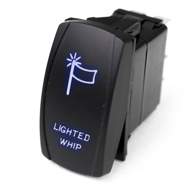 RSLJ61B LED Rocker Switch, w/ Blue LED Radiance, Lighted WHIP
