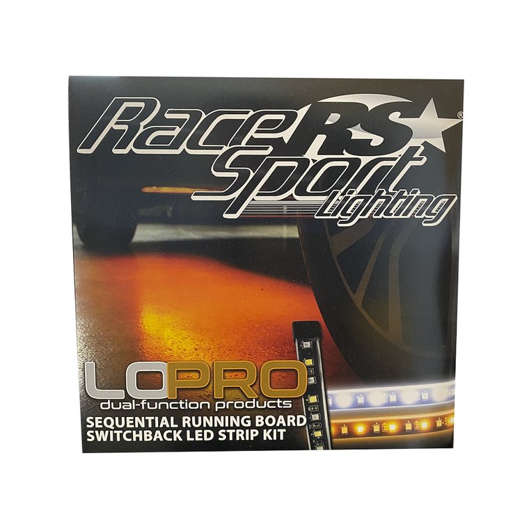 RSSBKIT60 LoPRO 60 in. Sidekick Sequential Running Board Switchback LED Strip Kit, White-Amber