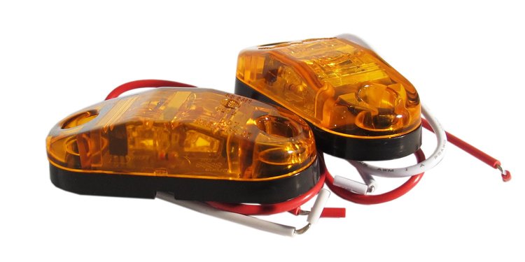 RS-STROBE2.5-2HA Truck & Trailer LED 2.5 x 1 in. 12 V LED Marker Strobe, Amber, Pair