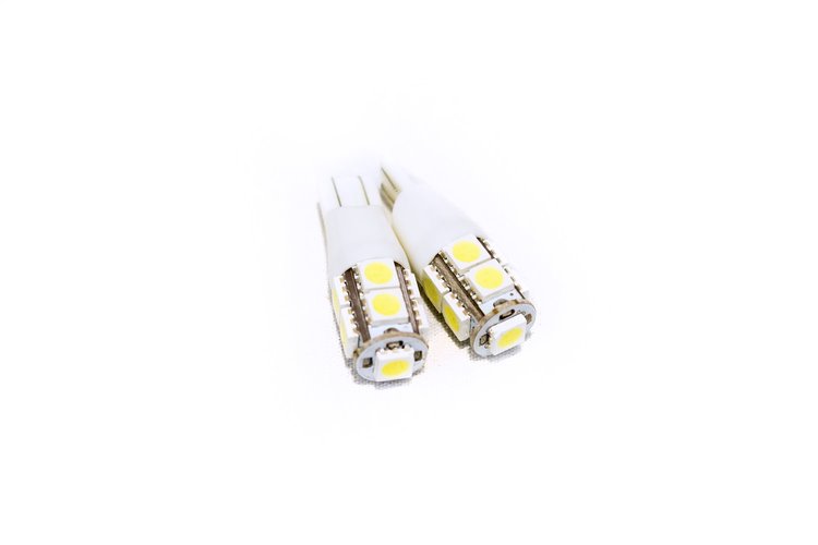 RS-T15-W-5050 T15 5050 LED 9 Chip Bulbs, White, Pair