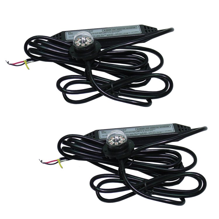RS-TBDL270KIT-W Stealth LED 19 Pattern Strobe Light Heads, White, Pair