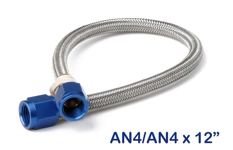 Stainless Steel Braided Nitrous Hose -4AN | -4AN