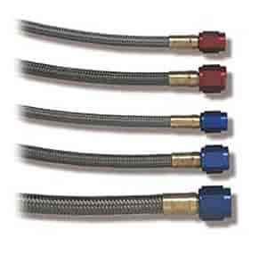 Stainless Steel Braided Fuel Hose -4AN 90 deg. | -4AN