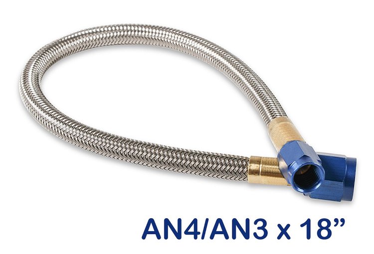 Stainless Steel Braided Nitrous Hose -3AN | -4AN