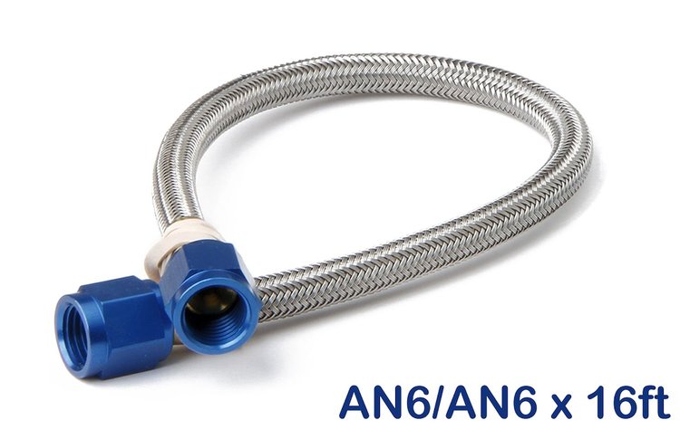Stainless Steel Braided Nitrous Hose -6AN | -6AN