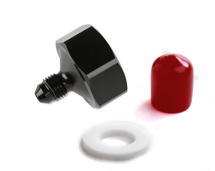 16221NOS Bottle Nut Adapter -4AN-660 [Anodized Black]