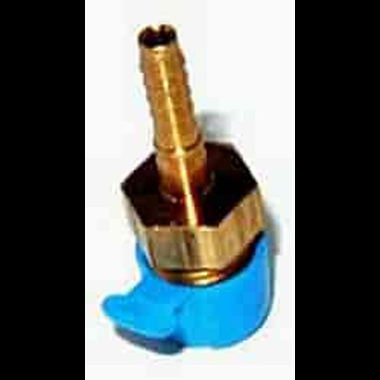 Brass Hose Connection Adapter 1/8" NPT to 3/16" Hose