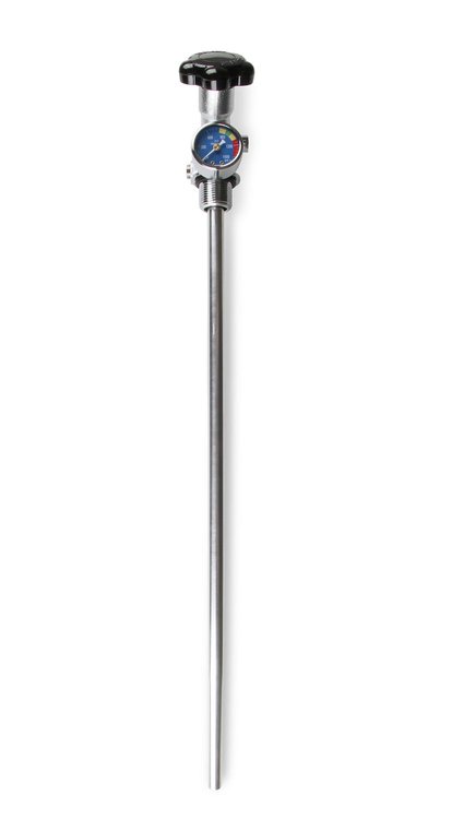 Super Hi-Flo Nitrous Bottle Valve with Blue Gauge & Siphon Tube [15 & 20 lb. Bottles]