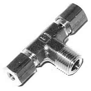 Compression Fitting 1/8" Tube - 1/8" Tube - 1/8" NPT on side