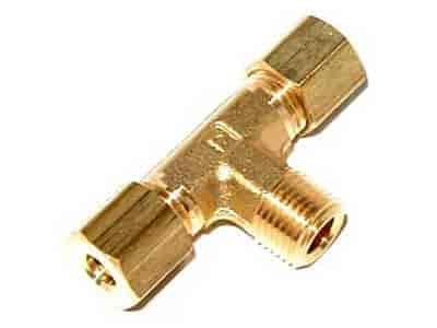 Compression Fitting 3/16" Tube - 3/16" Tube - 1/8" NPT on side