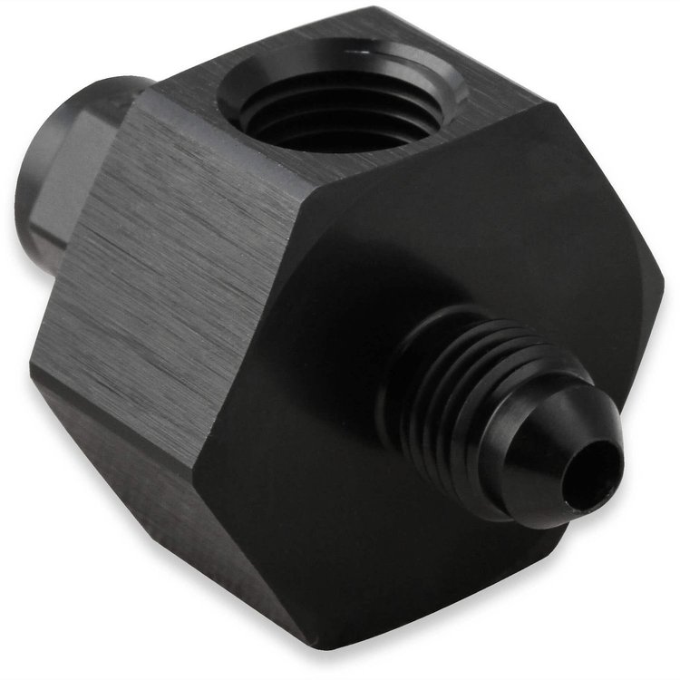Fuel Pressure Gauge Adapter Fitting [-6 AN Male to -6 AN Female 1/4 in. NPT]