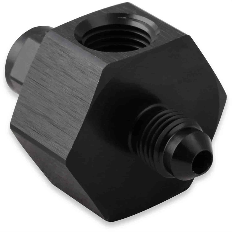Fuel Pressure Gauge Adapter Fitting [-8 AN Male to -8 AN Female 1/4 in. NPT]