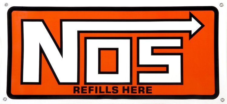 "Refills Here" Banner Bright Orange