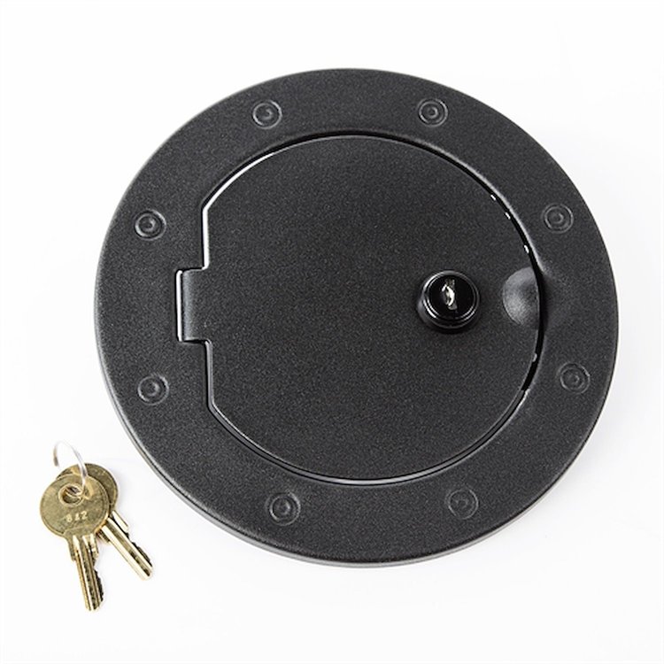 LOCKING GAS CAP DOOR TEXT