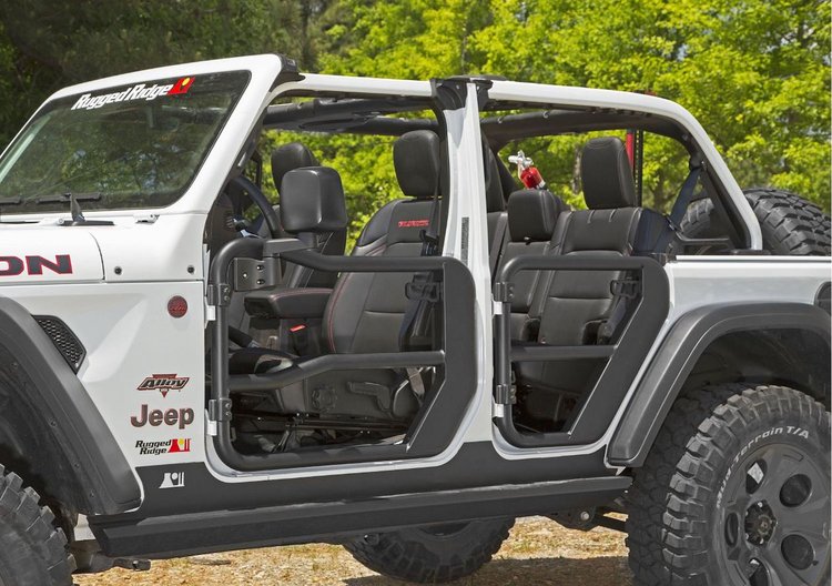 Rear Tube Doors for 2018-2020 Jeep Wrangler JL Unlimited 4-Door