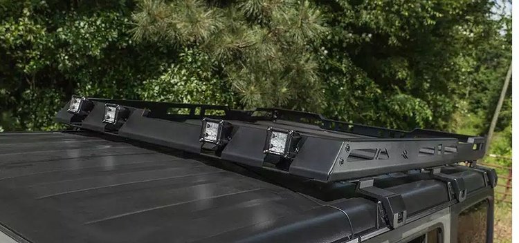 Roof Rack with Basket For Jeep Gladiator JT Crew Cab, Wrangler JL 2-Door