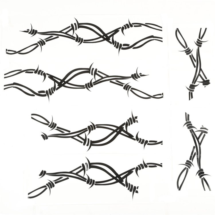 SIDE DECALS PAIR BARBED