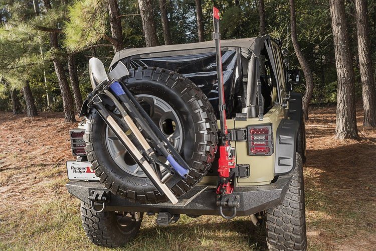 SPARE TIRE TOOL RACK