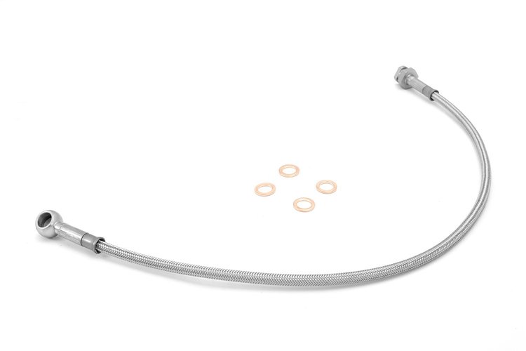 Front Braided Brake Hose Kit for 1976-1981 Jeep CJ5/CJ7/CJ8