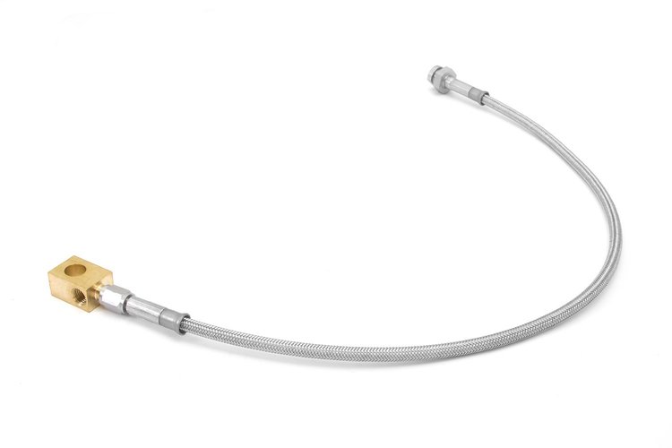 Rear Brake Hose for 1972-1975 Jeep CJ5 & CJ6, Braided Stainless Steel [4 in. Longer Than Stock]