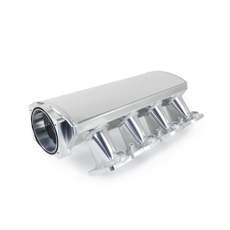 81002CA Velocity Straight Low-Profile Intake for GM Gen III/IV LS Engines [Clear Anodized]