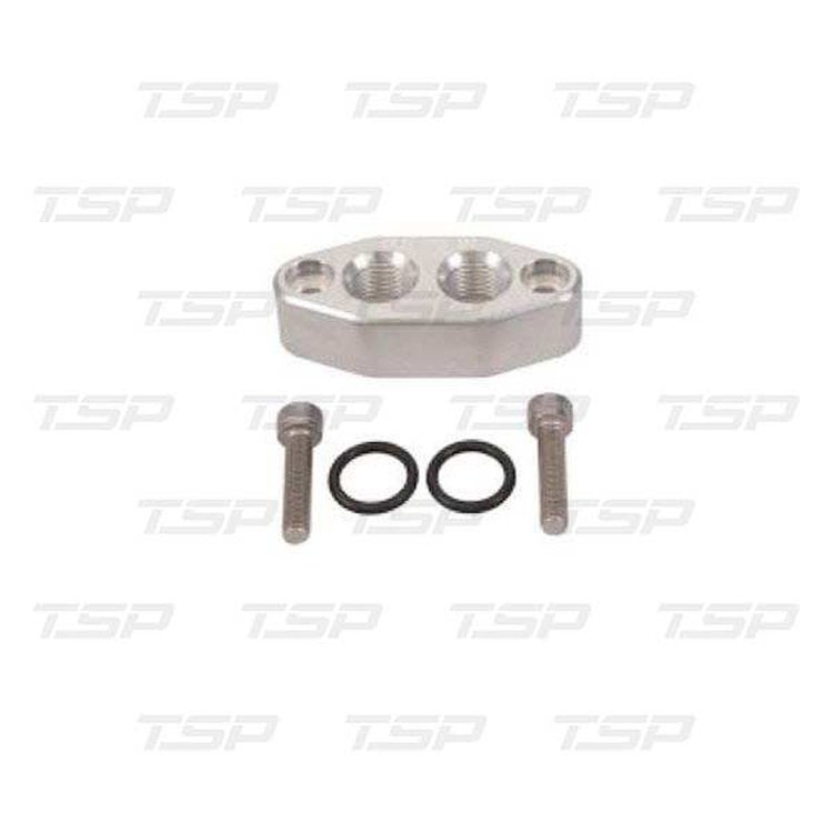 81070 Engine Oil Cooler Adapter, GM LS, -6 AN ORB