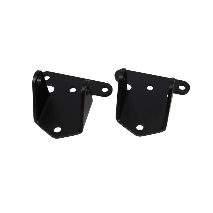 81106BK Chevy V8 3/16 in. Thick Black Solid Steel Engine Mounts