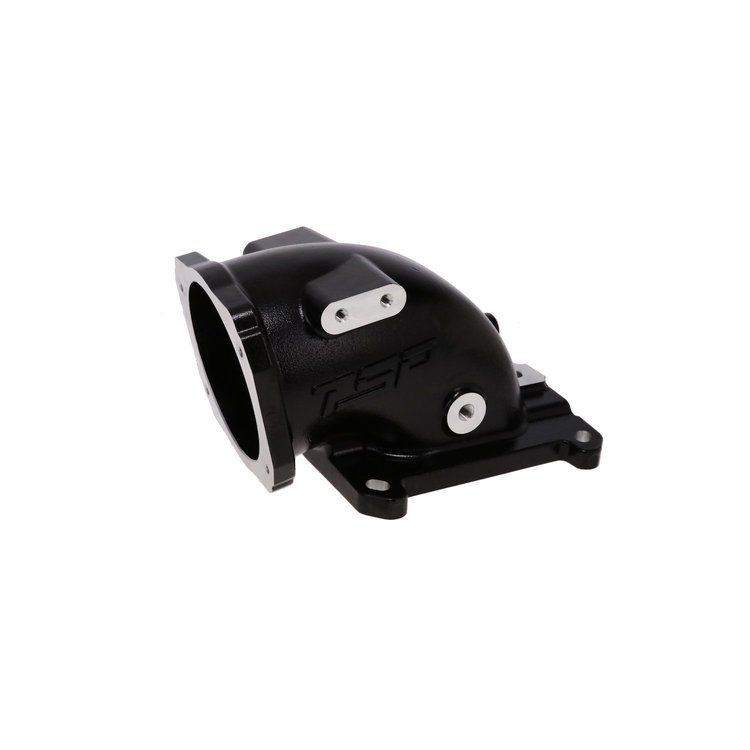 81141BK Cast Aluminum Throttle Body Elbow, GM LS-Style 4-Bolt 105 mm to 4150 Flange [Black]