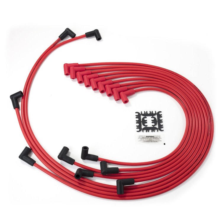 82290 Chevy Small Block Ignition Wires, 8.5mm Red, 90-Degrees Plug Boots